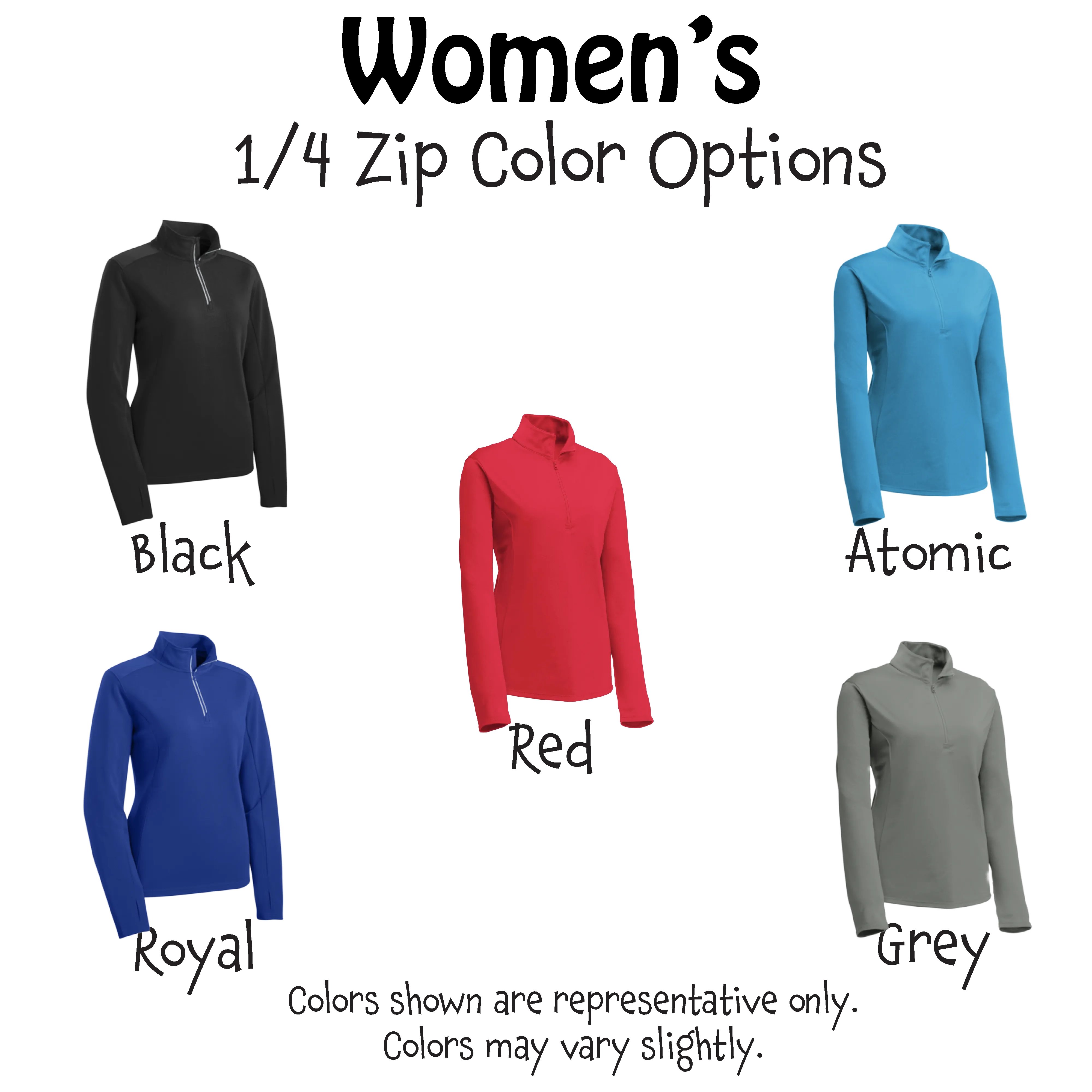 002 With Pickleballs (Patriotic Stars) | Women's 1/4 Zip Pullover Athletic Shirt | 100% Polyester