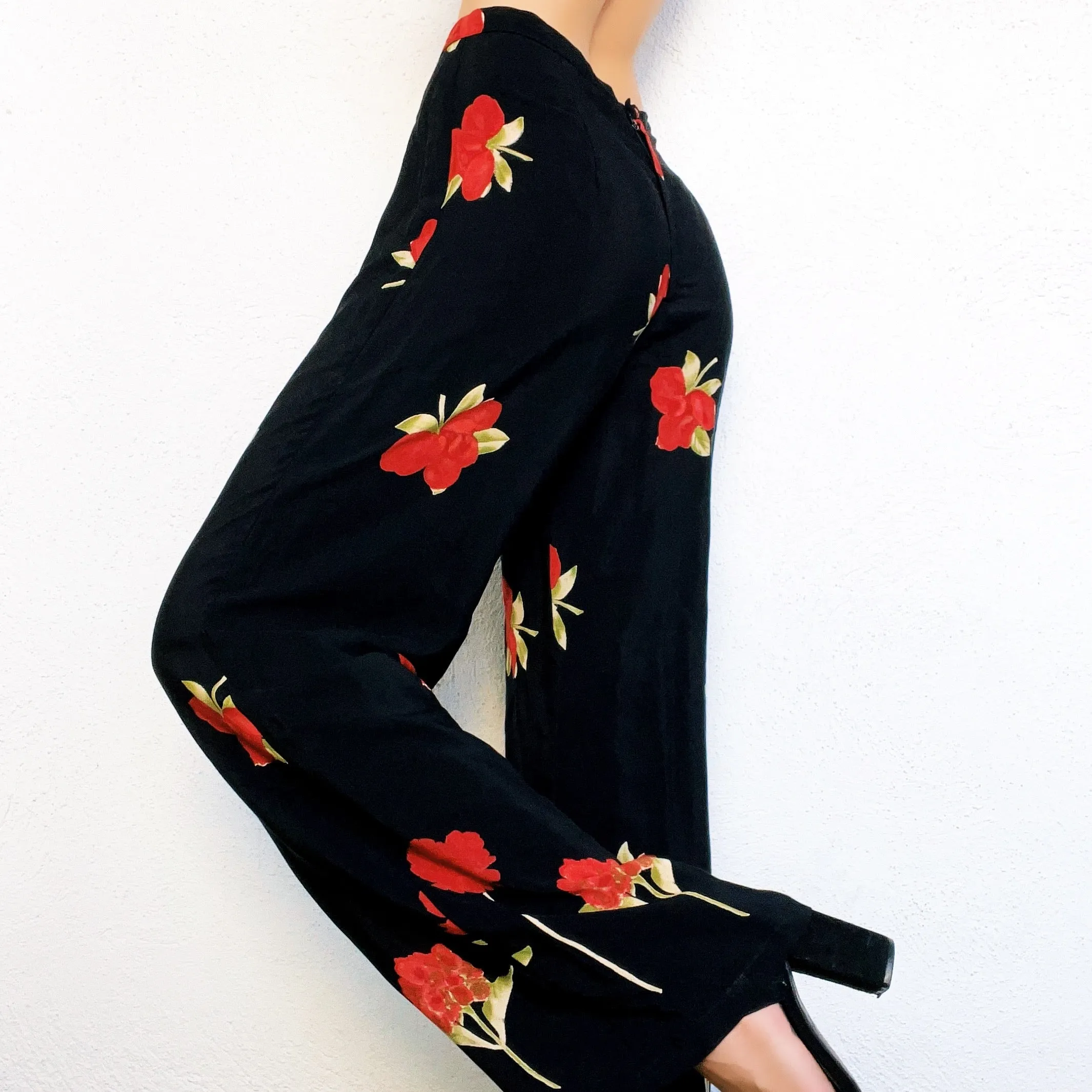 90s Sheer Floral Pants