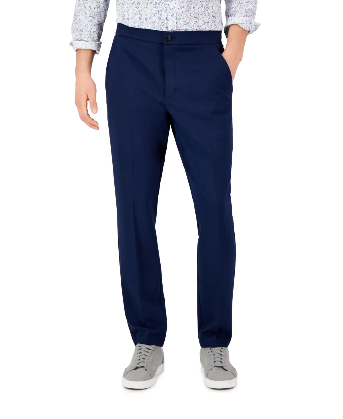 Alfani Mens Modern fit Dress Pants 36 / 32 Navy Blue Solid