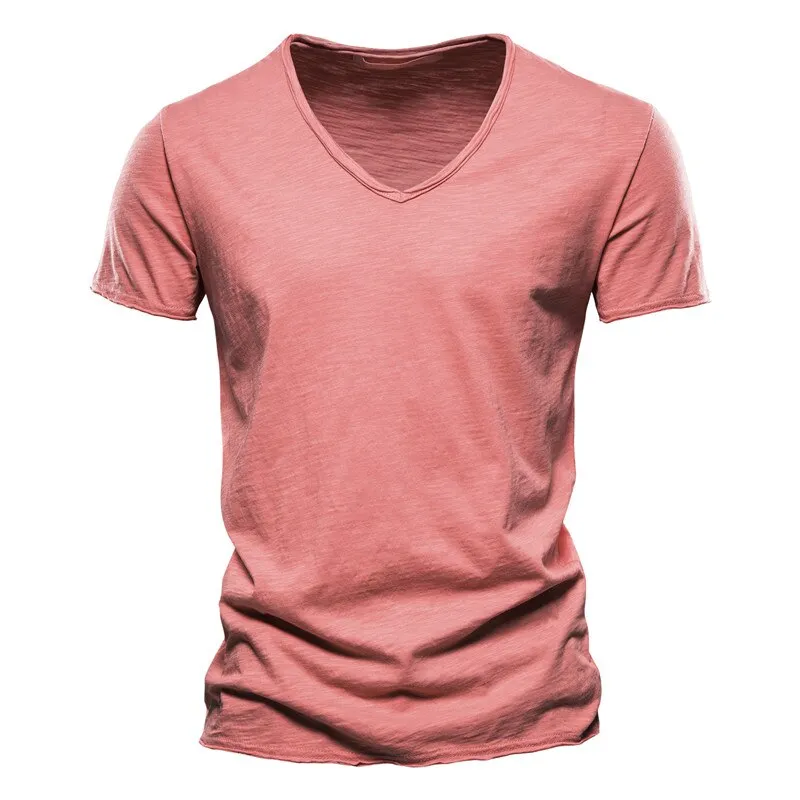 Angelo Ricci™ Brand Quality 100% Cotton V-Neck T-shirt