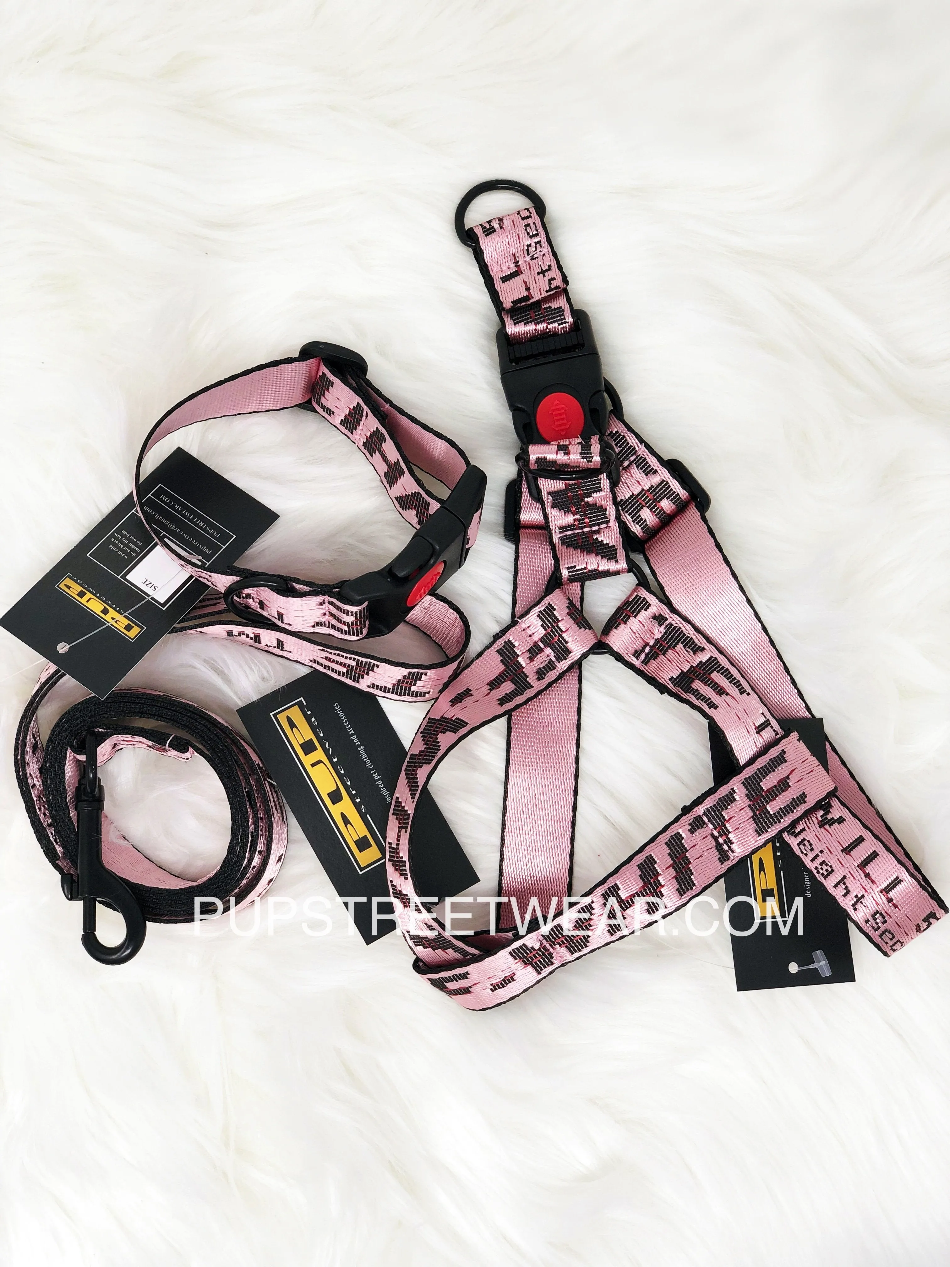 Arff White Leash, Collar, and Body Harness (4 colours avail)