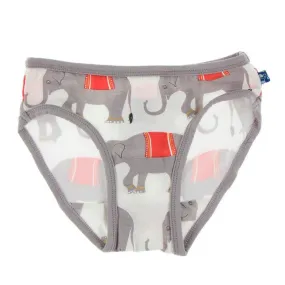 Bamboo Underwear - Natural Indian Elephant with Feather