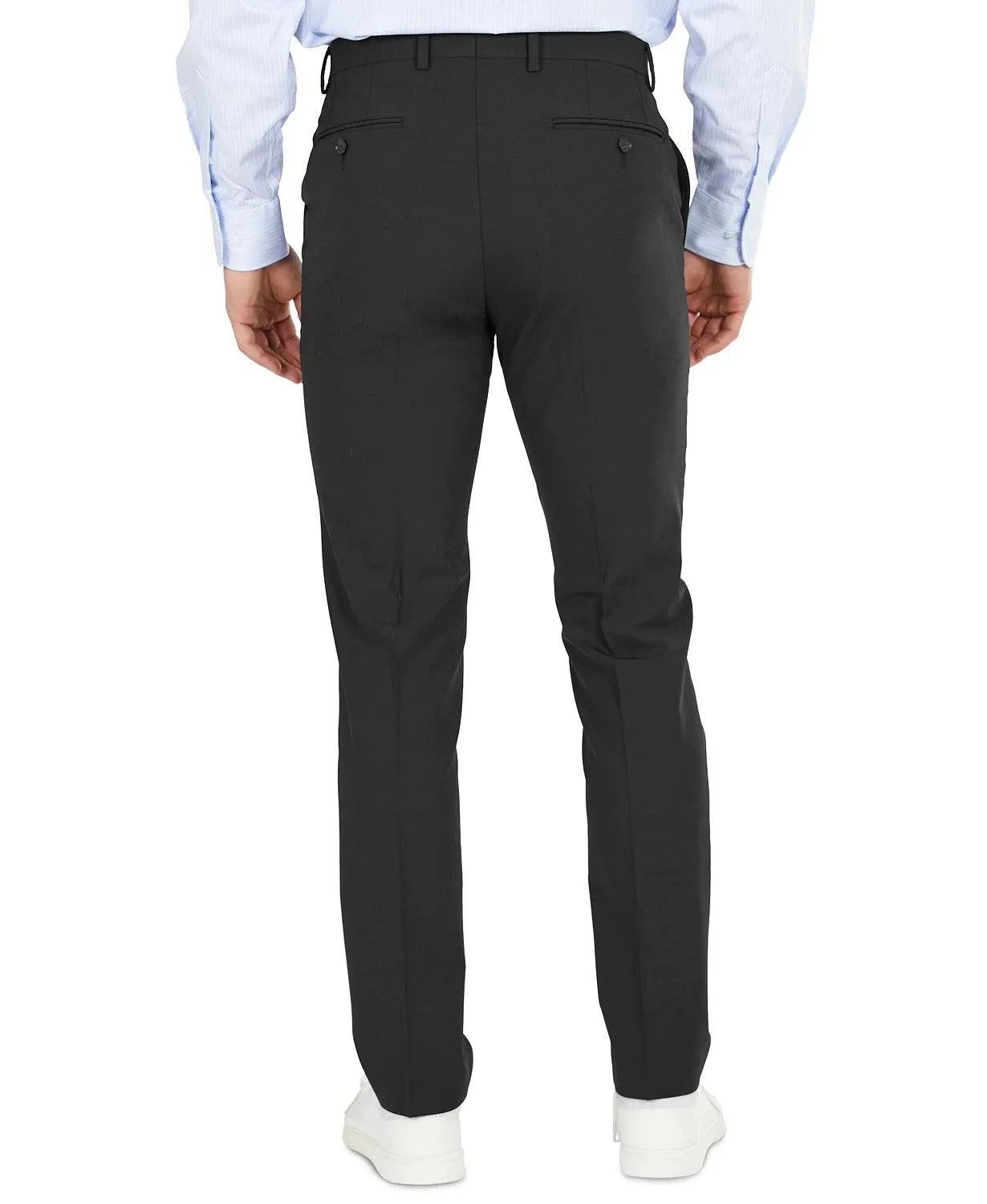 Bar Iii Mens Skinny fit Dress Pants 33 / 30 Black Solid