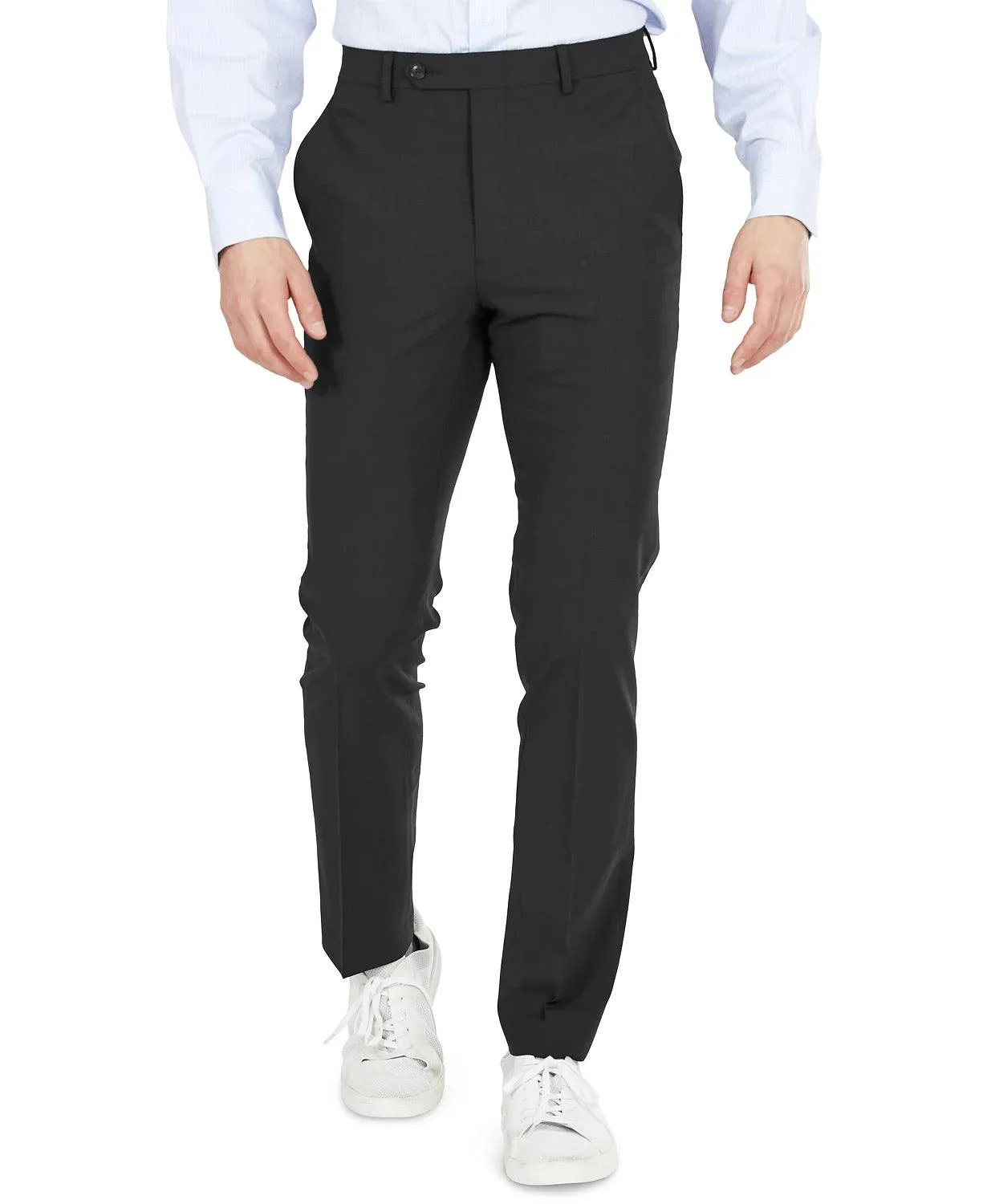 Bar Iii Mens Skinny fit Dress Pants 33 / 30 Black Solid