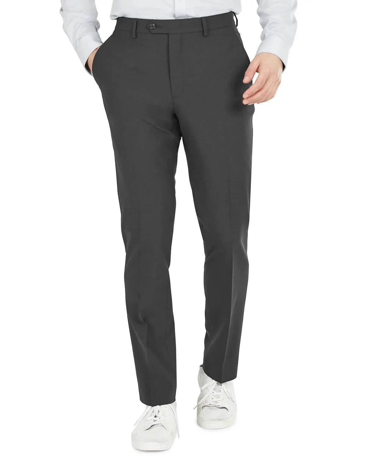 Bar Iii Mens Slim fit Dress Pants 36 / 30 Charcoal Grey Solid Stretch