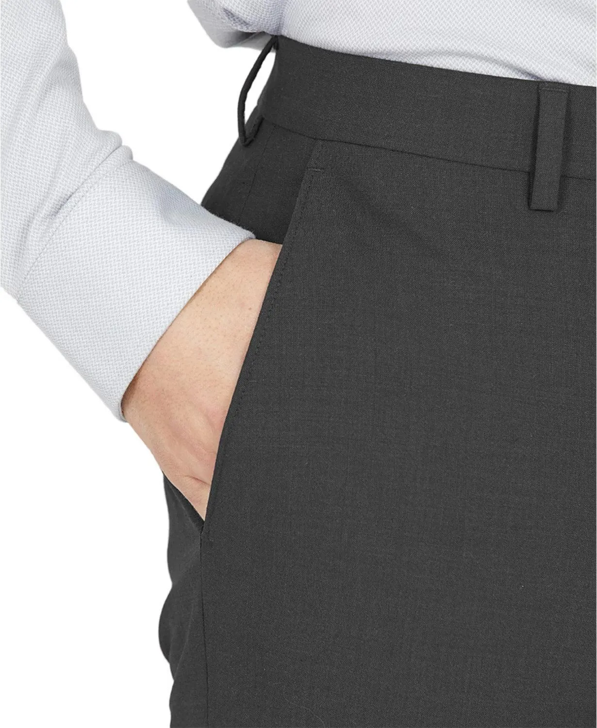 Bar Iii Mens Slim fit Dress Pants 36 / 30 Charcoal Grey Solid Stretch