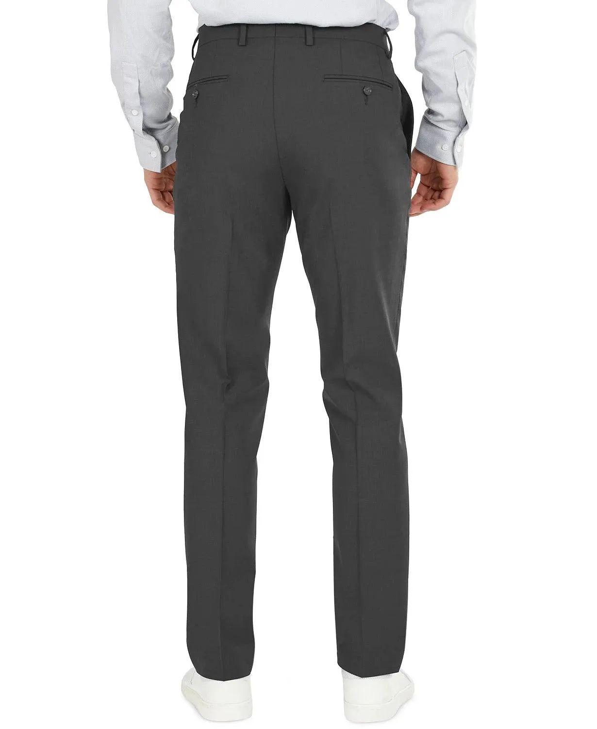 Bar Iii Mens Slim fit Dress Pants 36 / 30 Charcoal Grey Solid Stretch