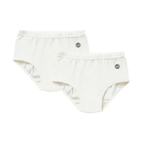 Basics Ribbed Girls Briefs Underwear (2 Pack)