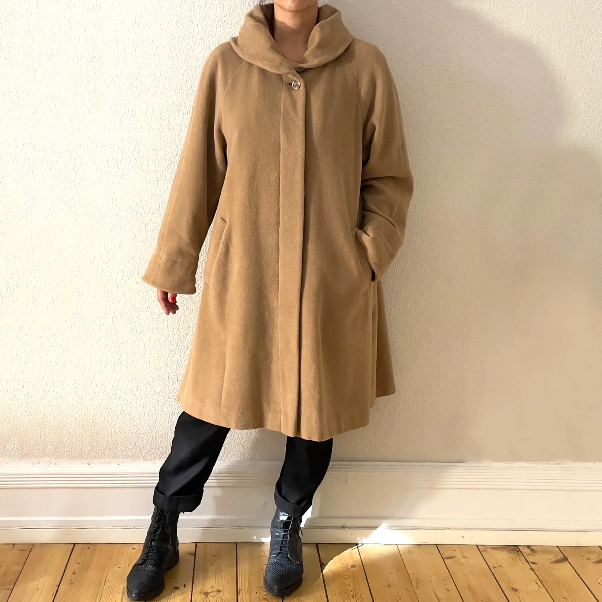 Beige Wool Angora Coat - Fabiani