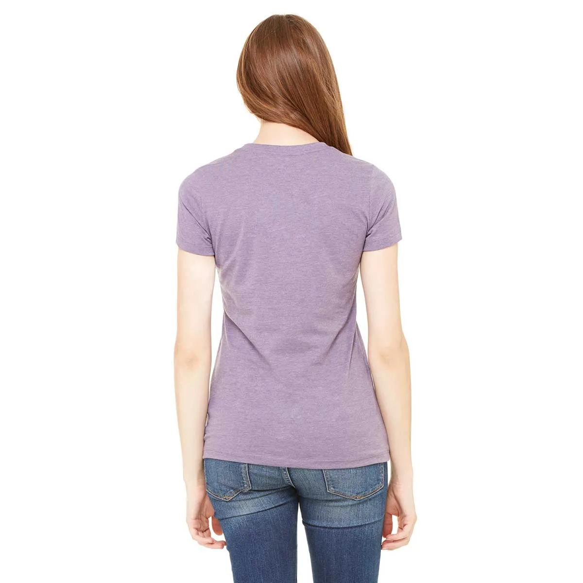 Bella   Canvas Women's Heather Purple Jersey Short-Sleeve T-Shirt
