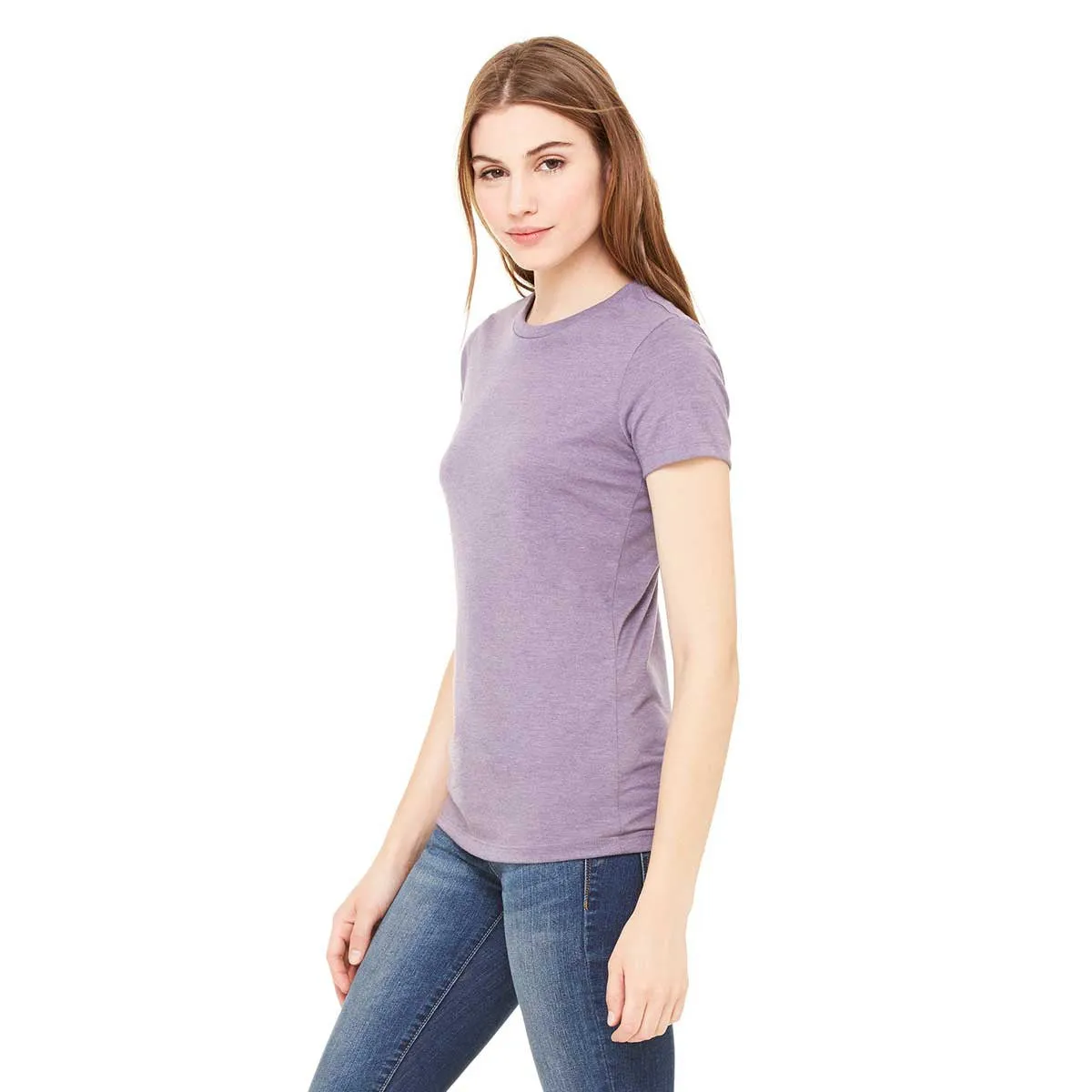 Bella   Canvas Women's Heather Purple Jersey Short-Sleeve T-Shirt