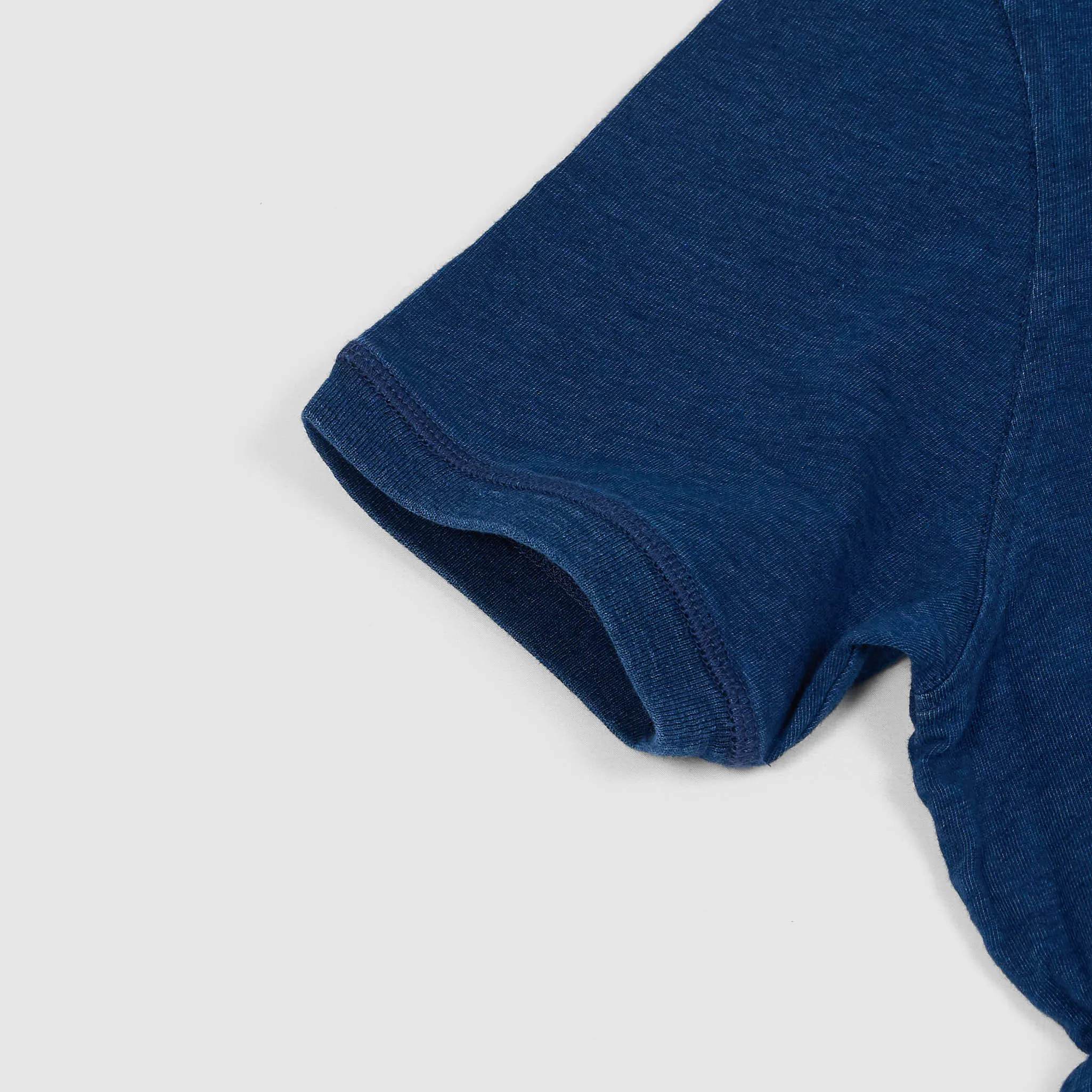 Bl`ker Tee Short Sleeve Indigo Dyed Henley T-Shirt