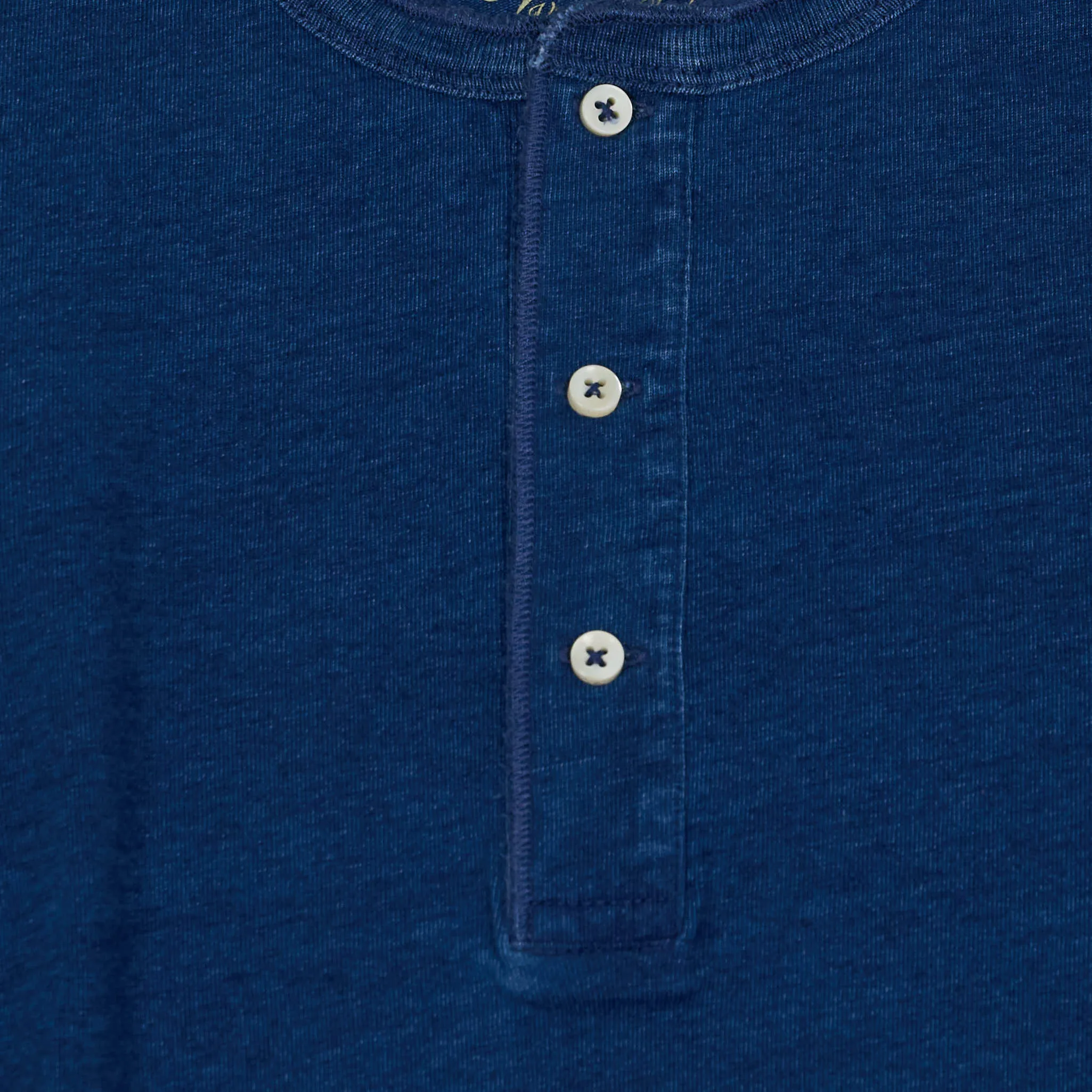 Bl`ker Tee Short Sleeve Indigo Dyed Henley T-Shirt