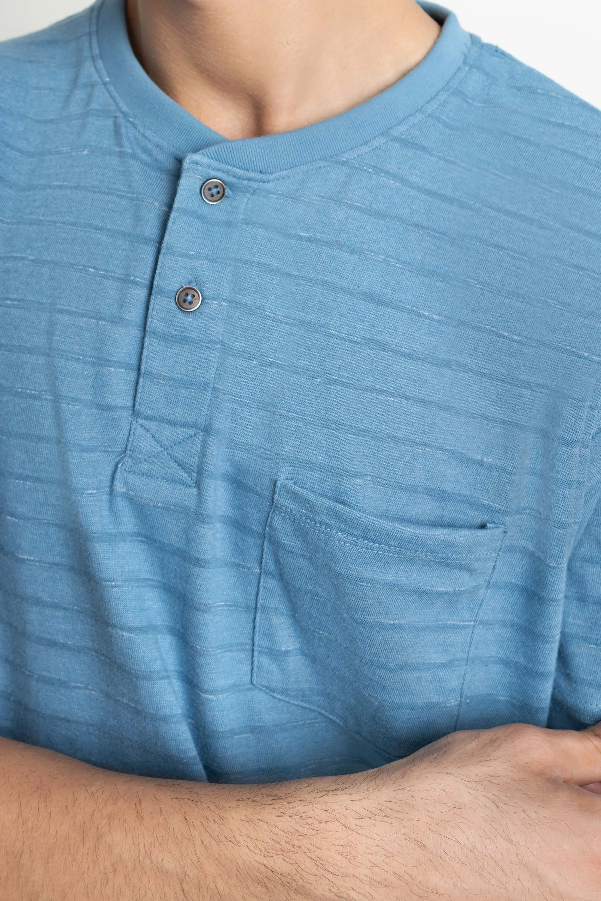Blue Henley Tee