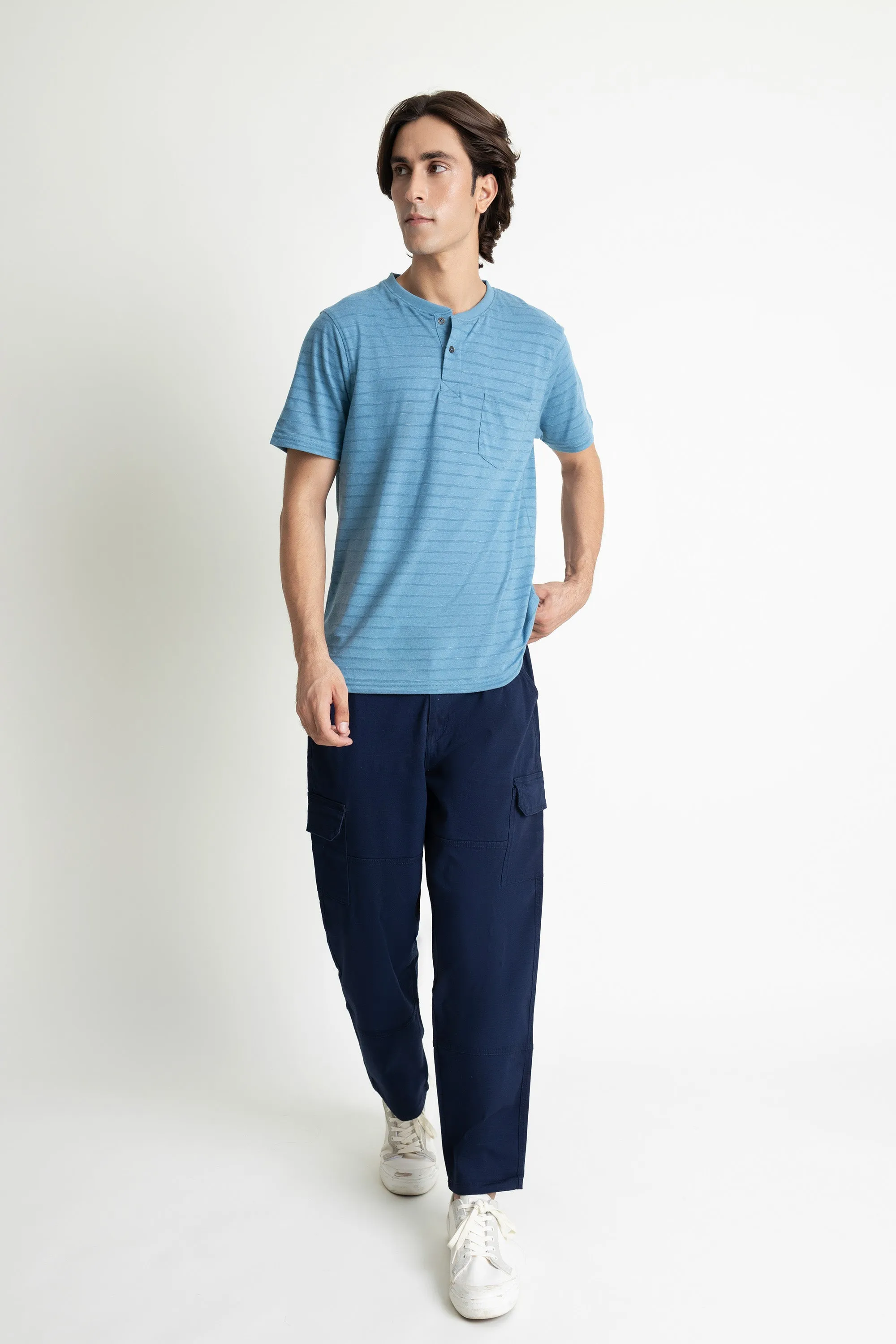 Blue Henley Tee