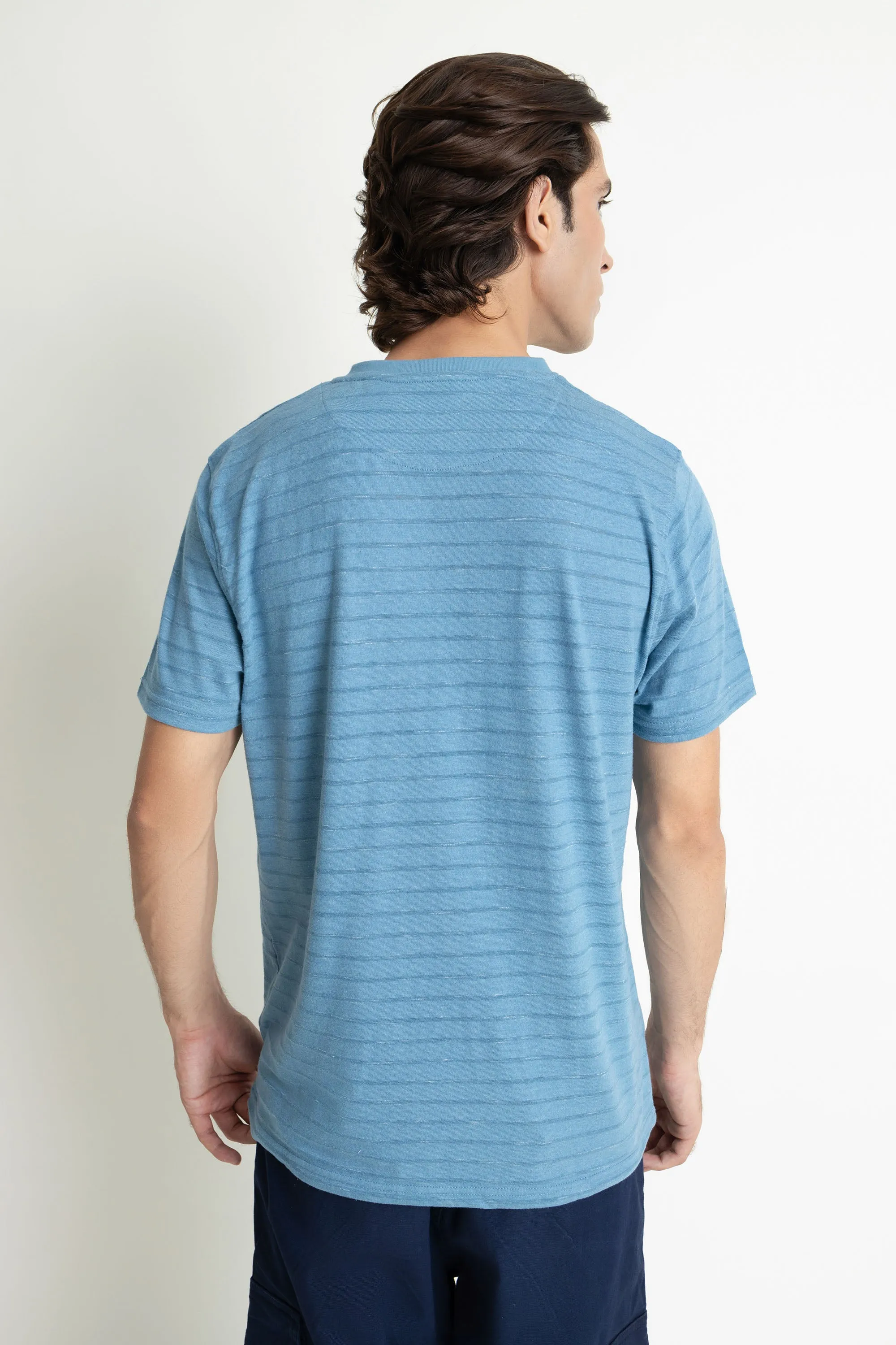 Blue Henley Tee