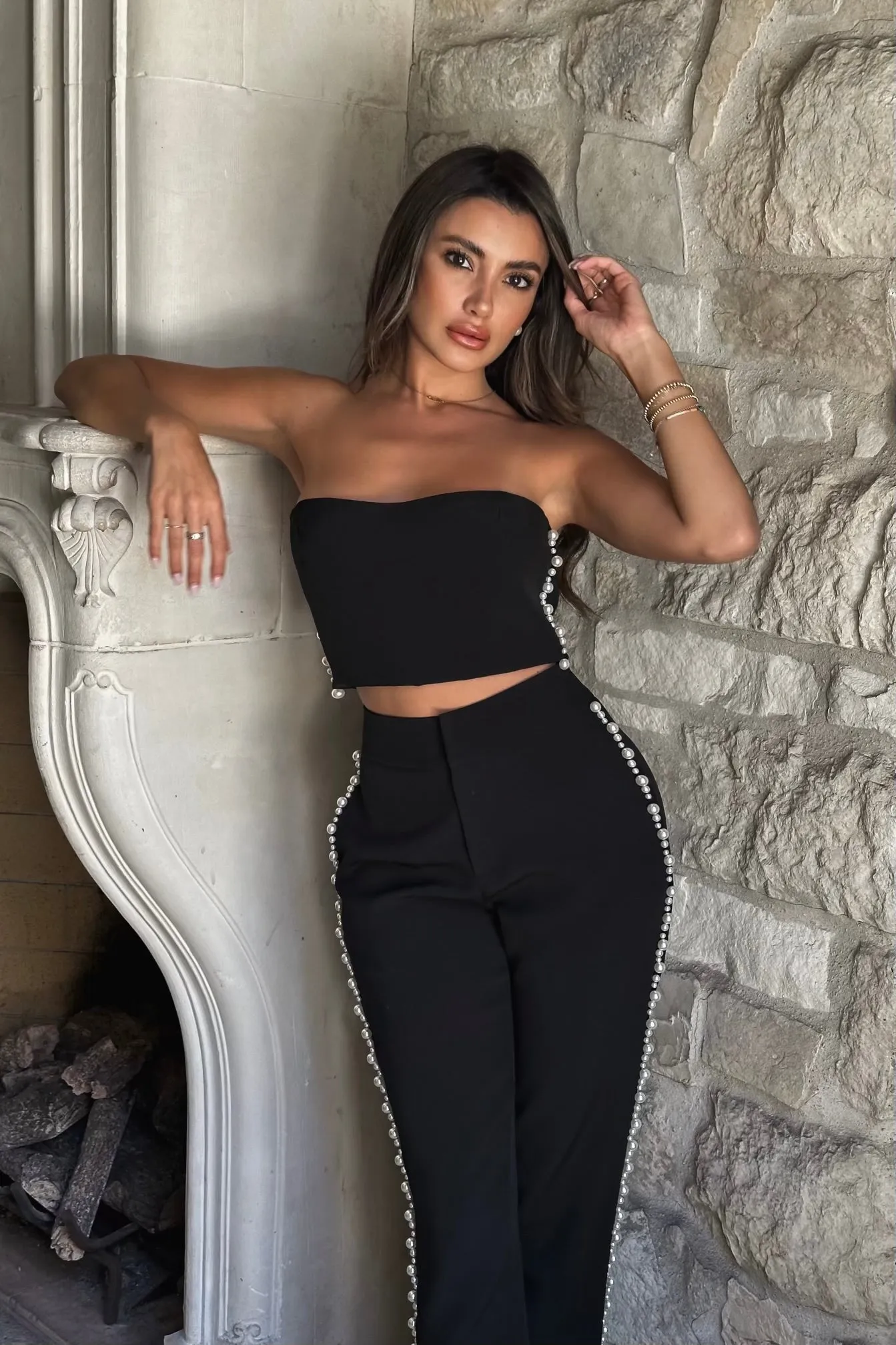 Bree Pearl 2-Piece Pants Set