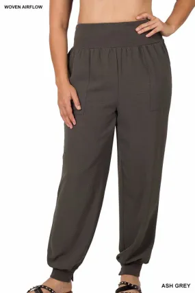 Breeze On By Plus Ash Grey Airflow Joggers