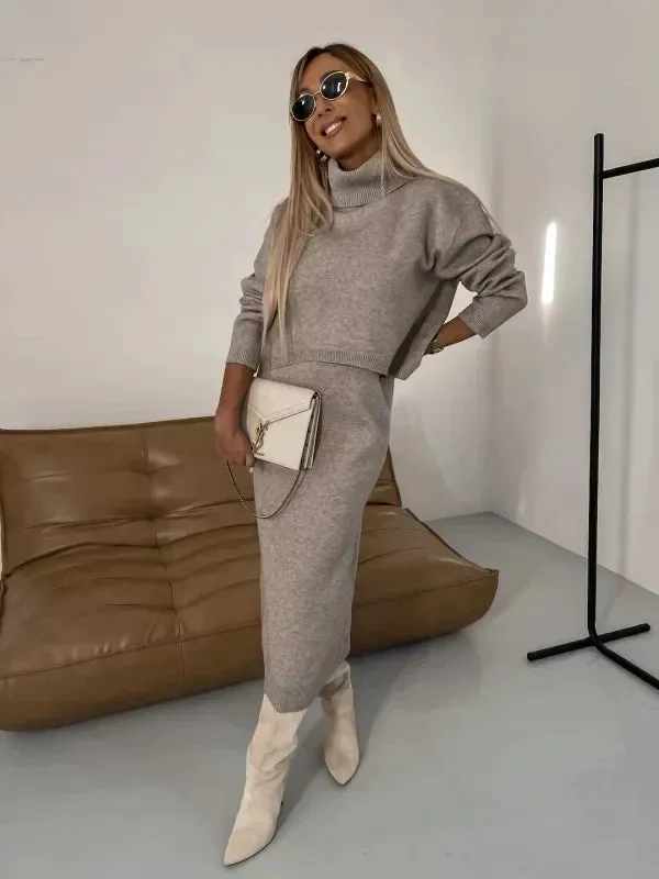 BRIANNAH | DRESS WITH MATCHING TURTLENECK