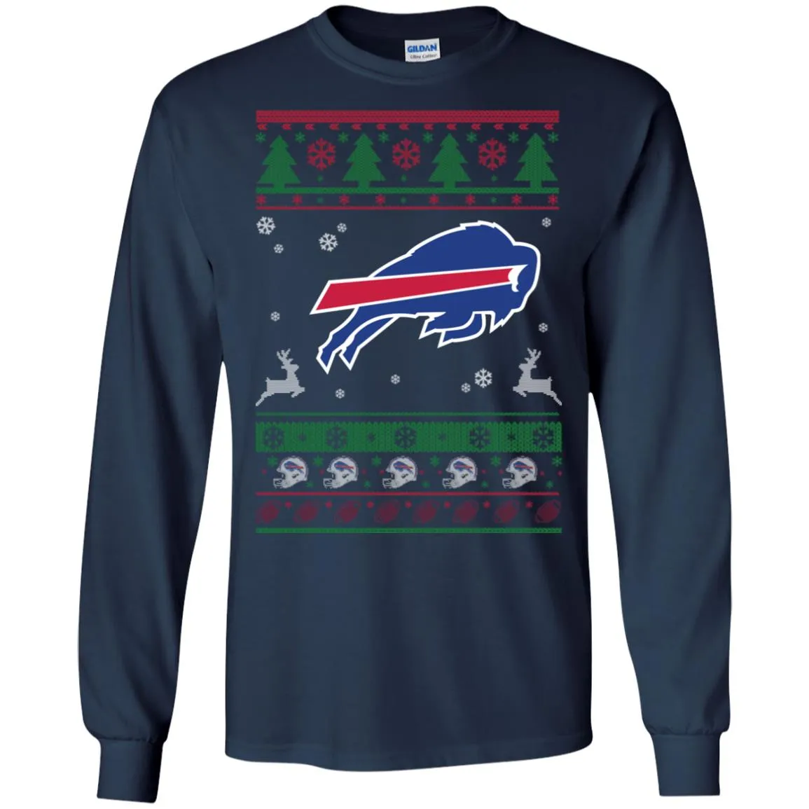 Buffalo Bills Logo Football Teams Ugly Christmas Sweater Men Long SLeeve Shirt