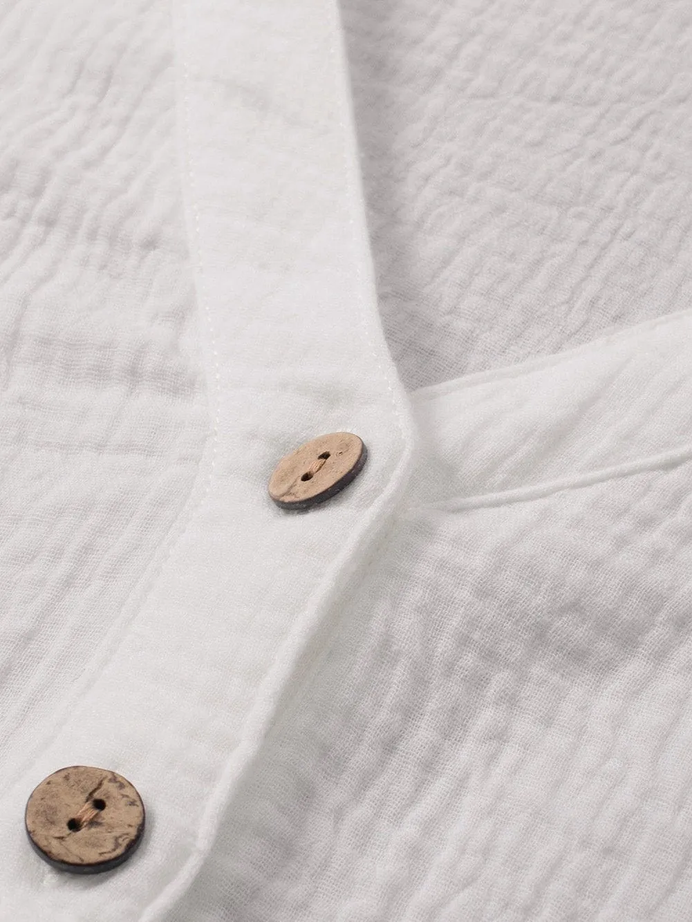 Button-Down Balloon Sleeve Shirt