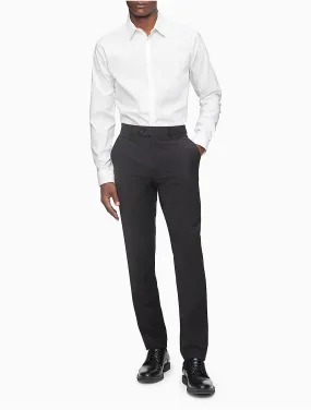 Calvin Klein Mens Skinny fit Dress Pants Pants 30 / 32 Black Solid Stretch