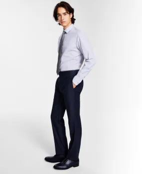 Calvin Klein Mens Slim fit Dress Pants 30 / 32 Blue Check Stretch