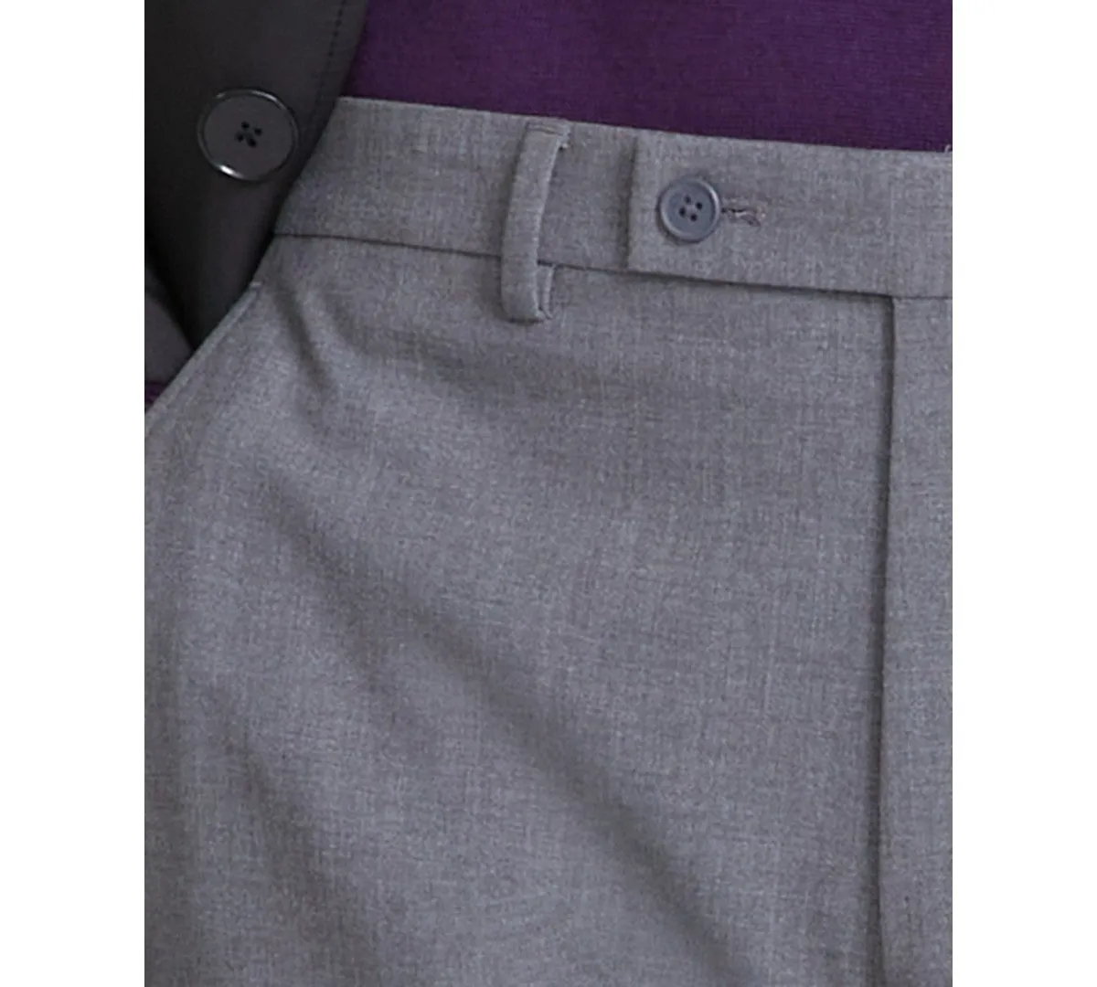 Calvin Klein Mens Slim fit Dress Pants 31 / 30 Grey Solid