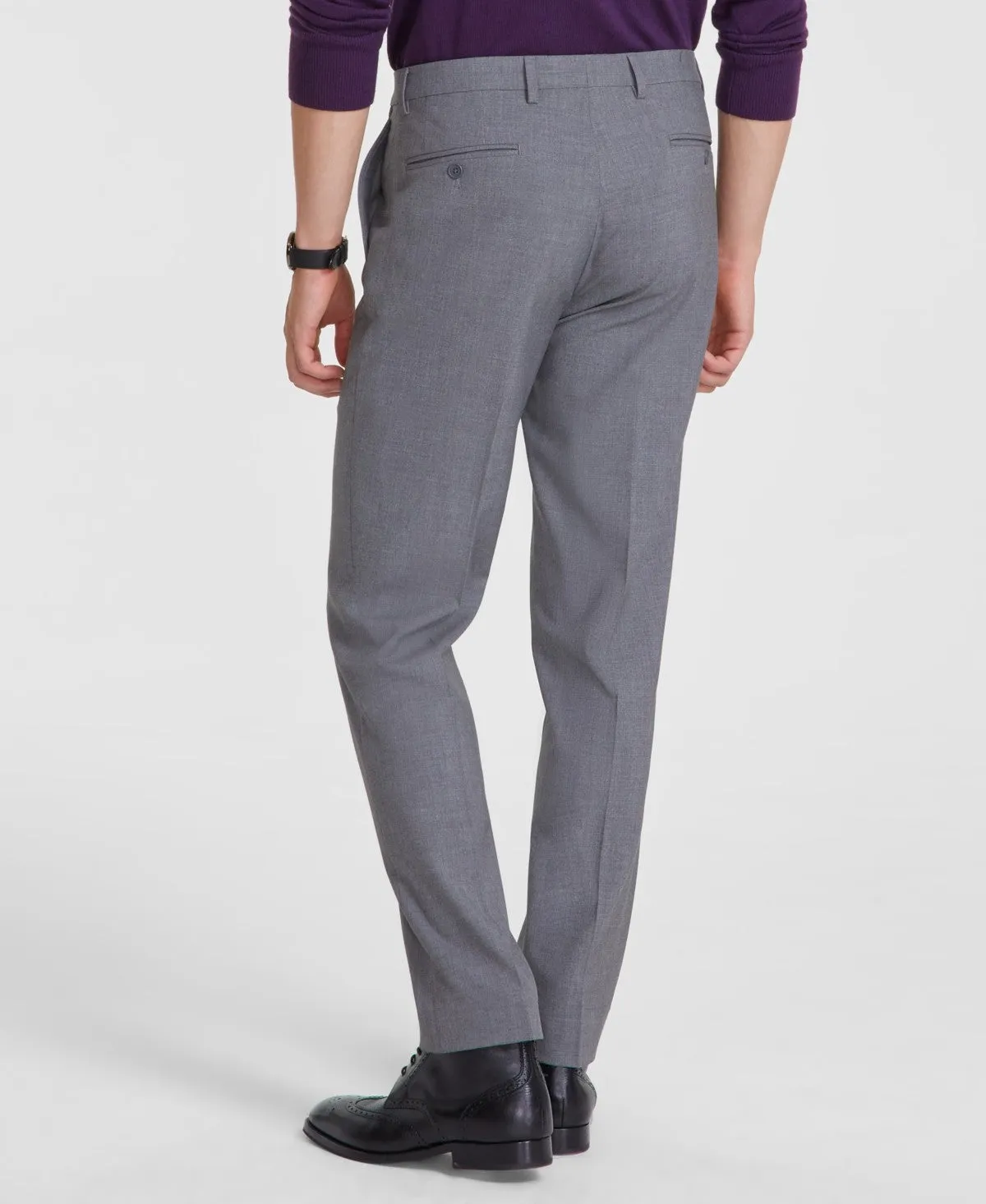 Calvin Klein Mens Slim fit Dress Pants 31 / 30 Grey Solid