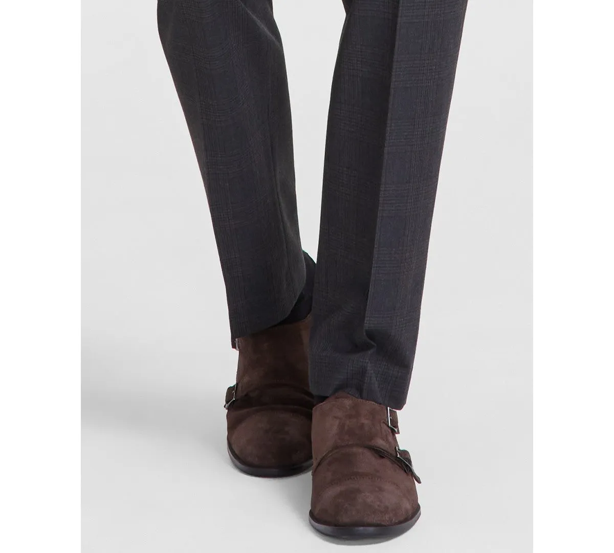 Calvin Klein Mens Slim fit Dress Pants 42 / 30 Grey Plaid
