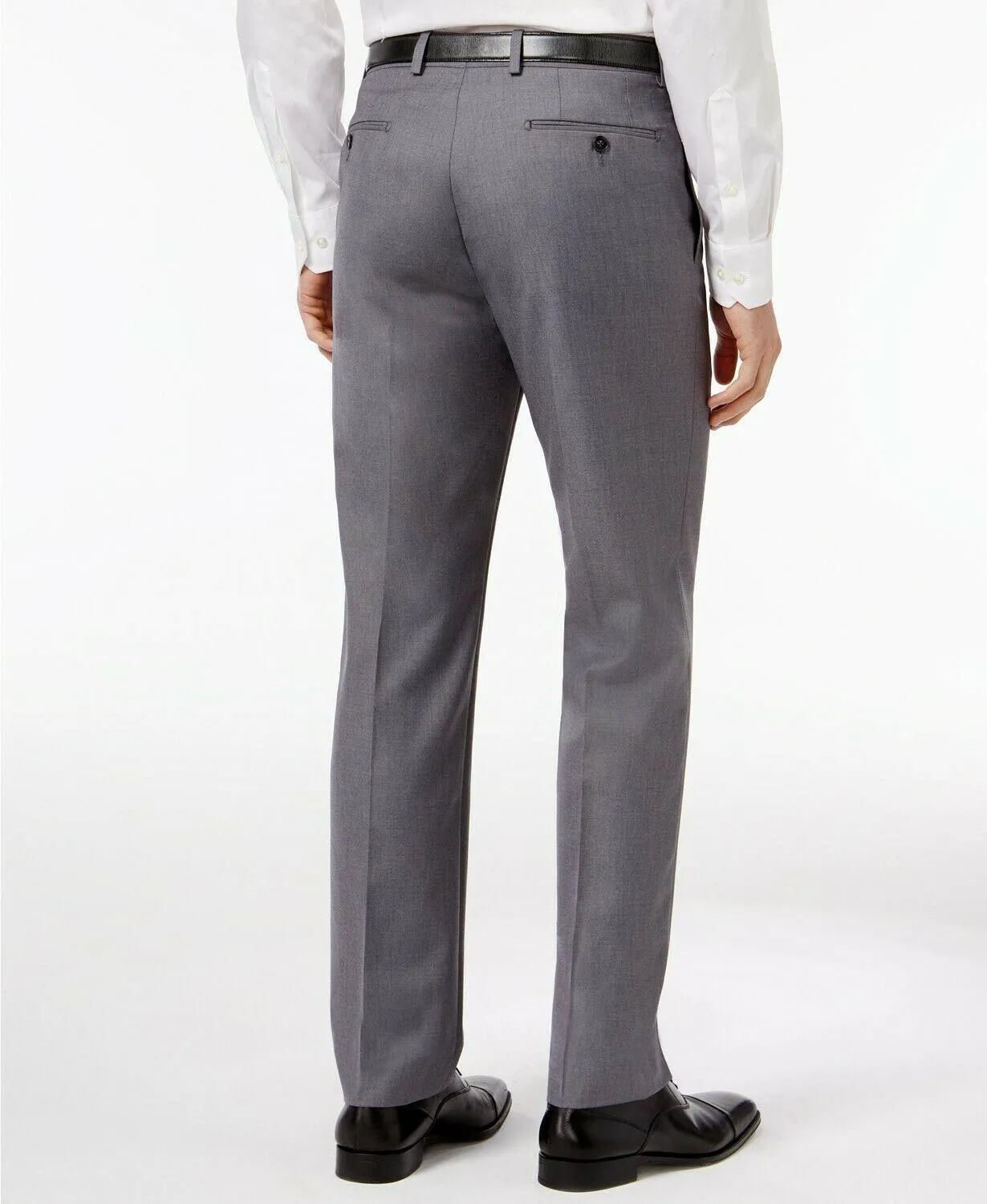 Calvin Klein Mens Slim fit Dress Pants Pants 40 / 30 Grey Solid Stretch