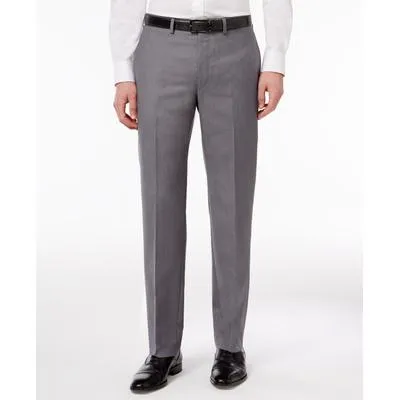Calvin Klein Mens Slim fit Dress Pants Pants 40 / 30 Grey Solid Stretch