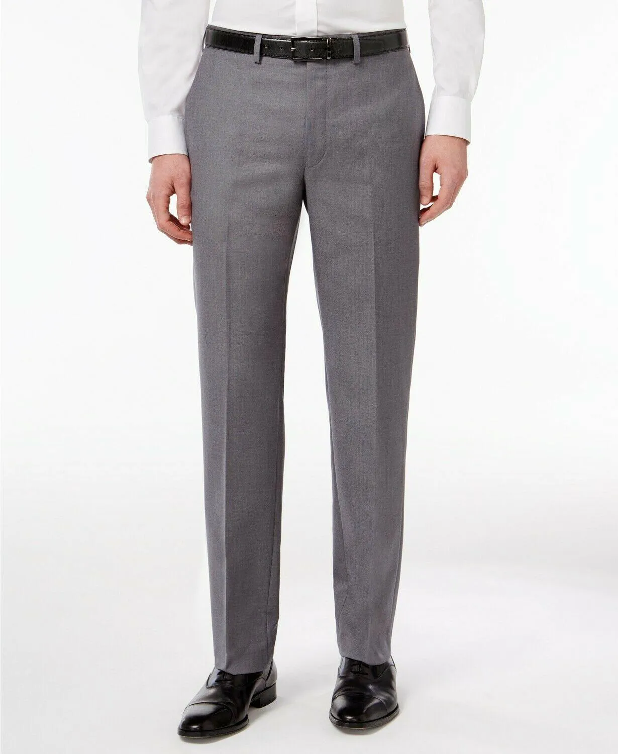 Calvin Klein Mens Slim fit Dress Pants Pants 40 / 30 Grey Solid Stretch