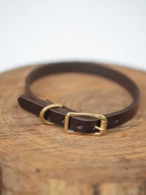 Classic Dog Collar - 12mm - Dark Brown