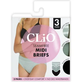 Clio Fashion Women's Underwear Midi Brief Assorted 14-16
