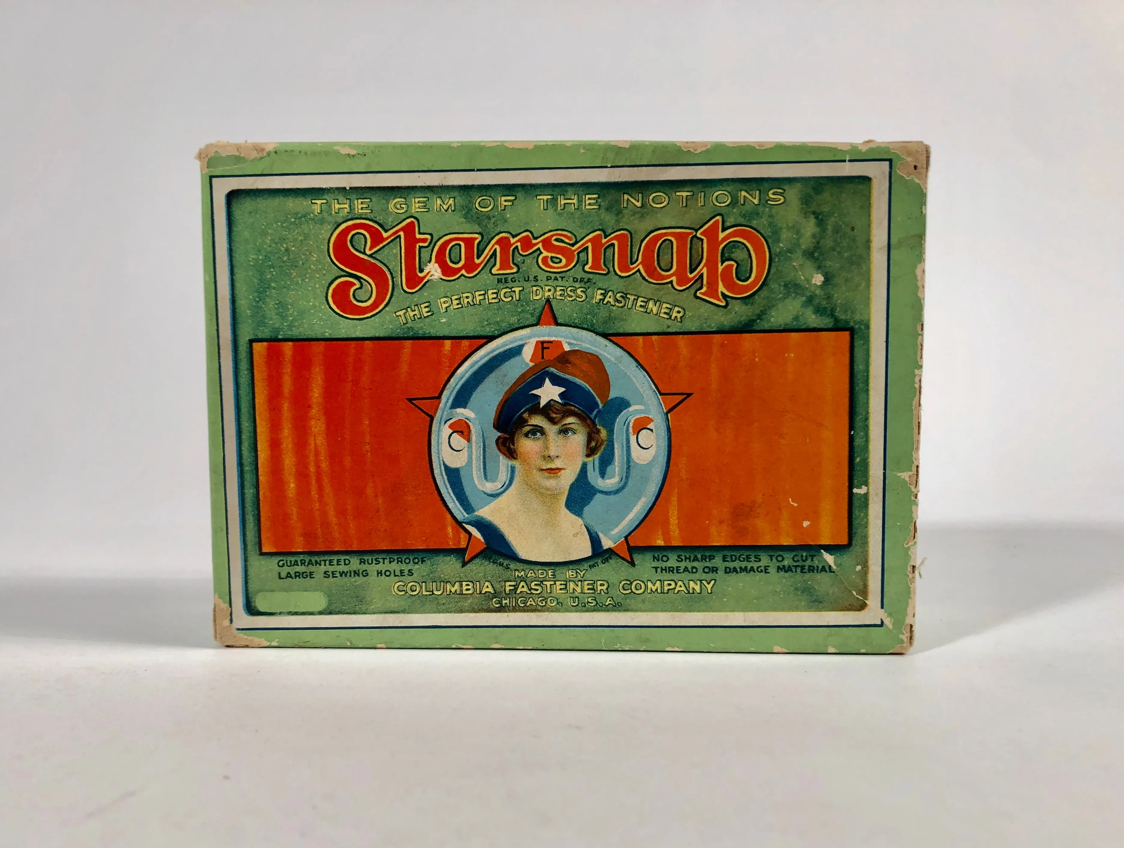 Edwardian STARSNAP Dress Fastener, "The Gem of Notions" || Columbia Fastener Co.