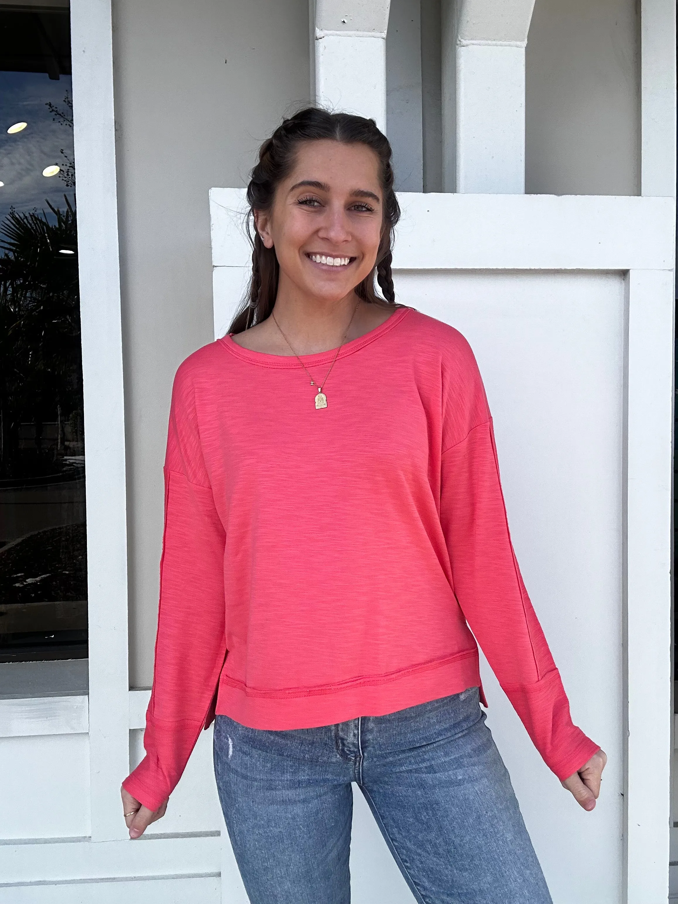 Escape by Habitat Modal Span Terry Sand & Sea Pullover