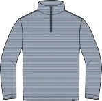 Faherty Movement Quarter Zip Pullover Sweater - Ocean Ice Stripe