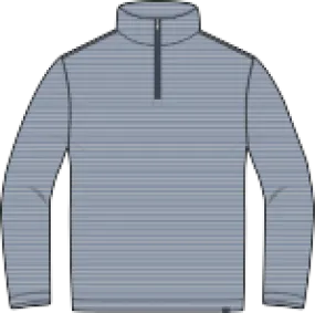 Faherty Movement Quarter Zip Pullover Sweater - Ocean Ice Stripe