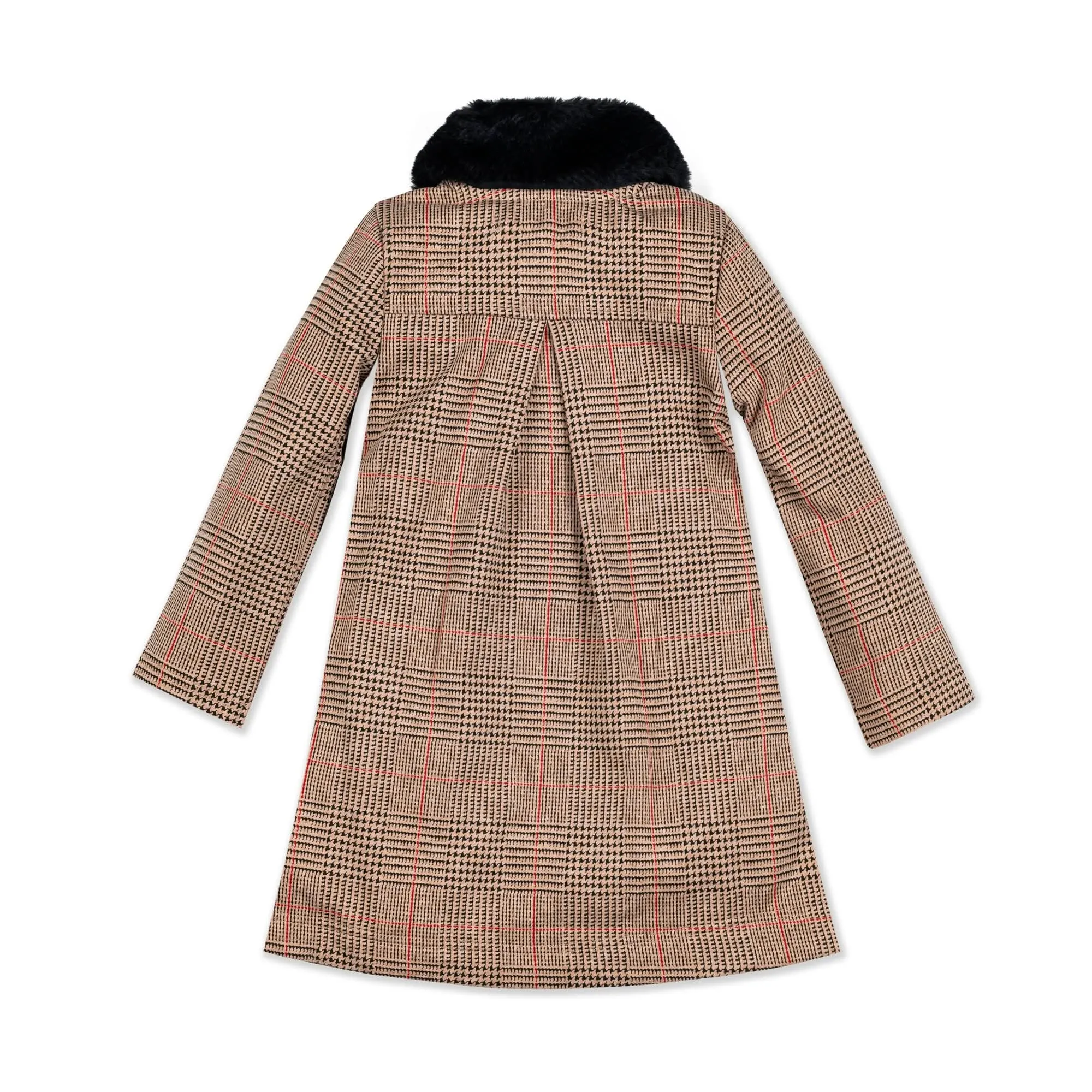 Faux Fur Collar Fleece Coat