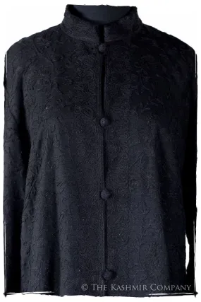 Française Nuances de Noir Paisley Secret Garden Wool Coat