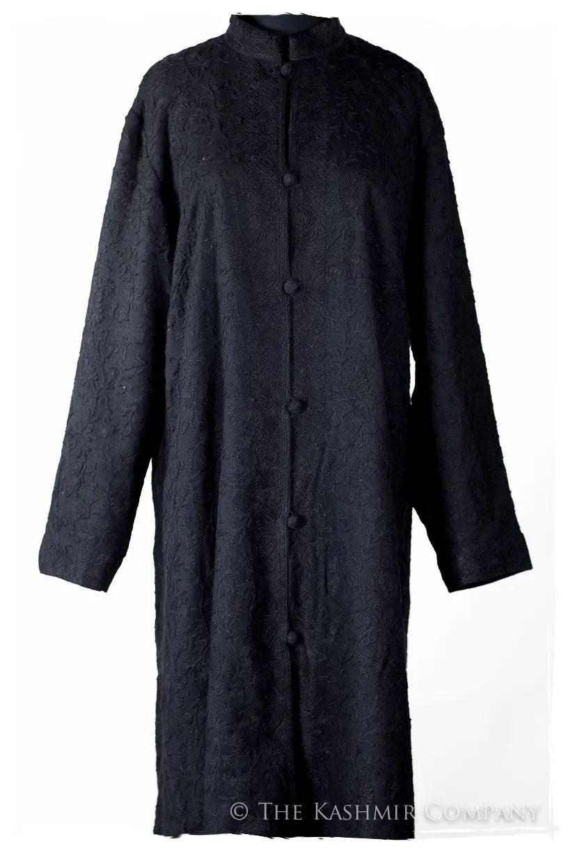 Française Nuances de Noir Paisley Secret Garden Wool Coat