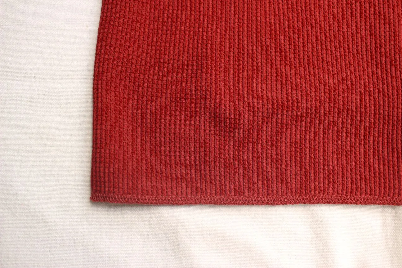 FREEWHEELERS / "CREW NECKED THERMAL" LONG SLEEVE SHIRT (#2325027,INDIAN RED)