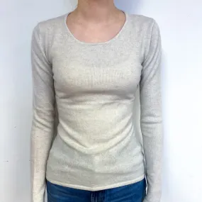 Frost Grey Cashmere Crew Neck Jumper Extra Small