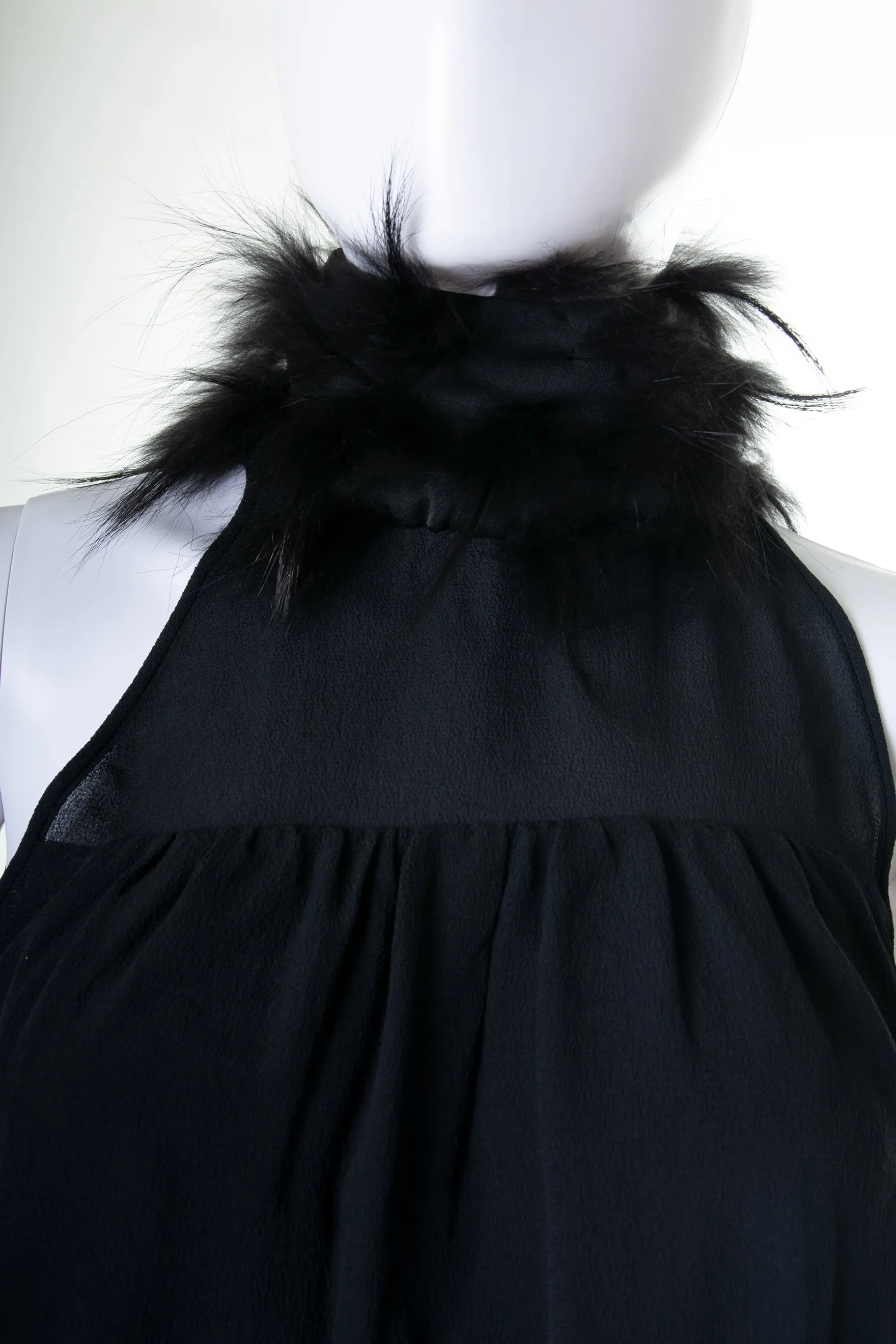 Fur Collar Top