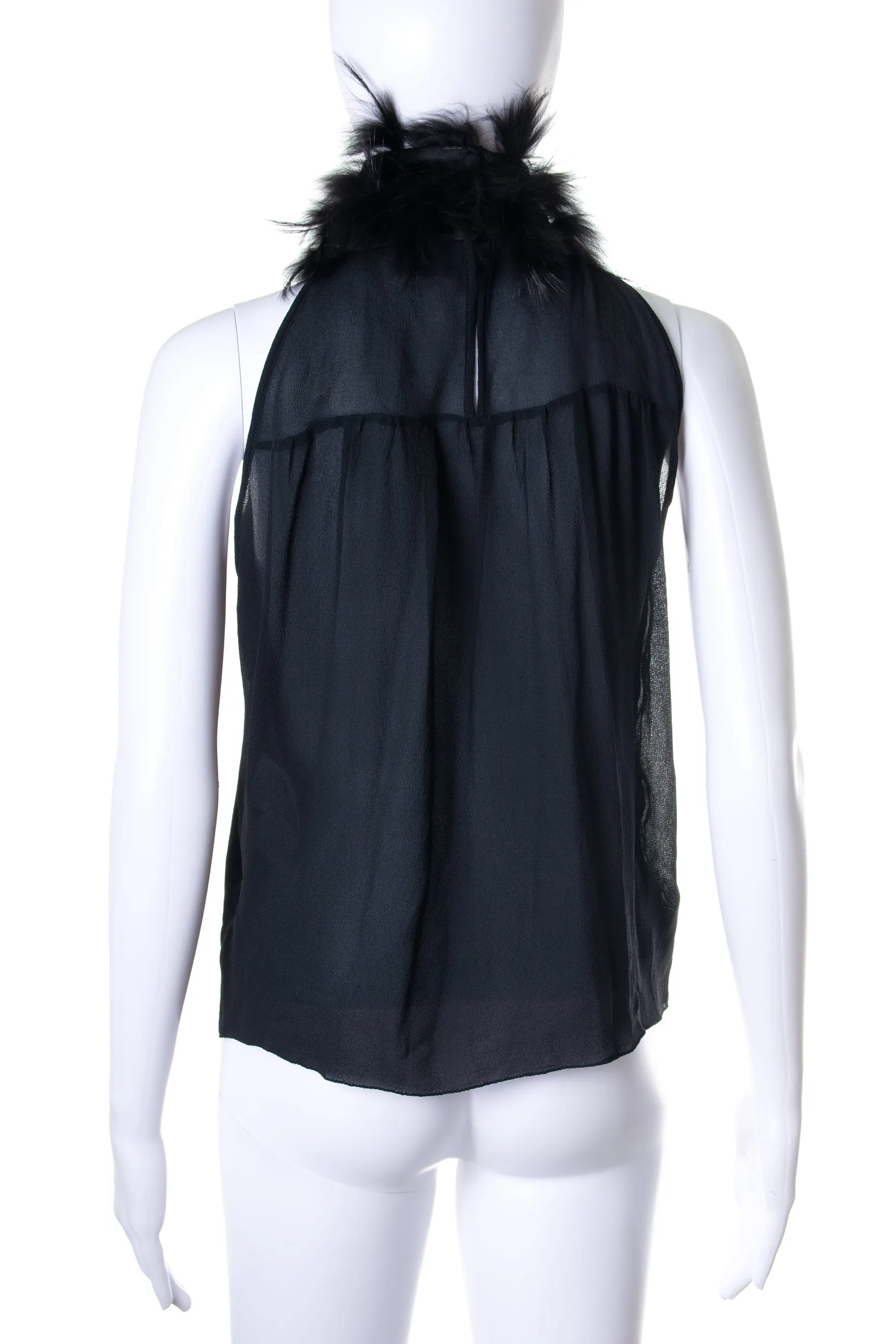 Fur Collar Top