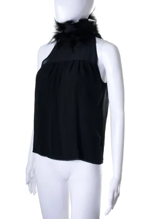 Fur Collar Top