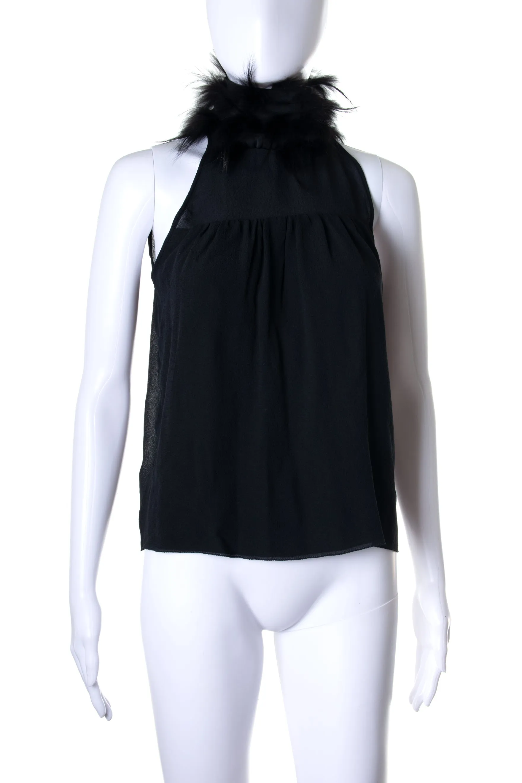 Fur Collar Top
