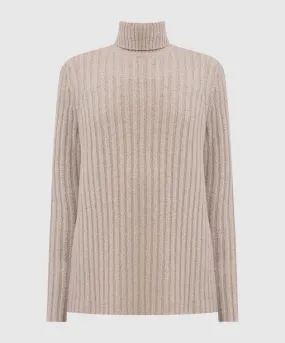 Gabriela Hearst Holden Ribbed Cashmere Bouclé Turtleneck Sweater