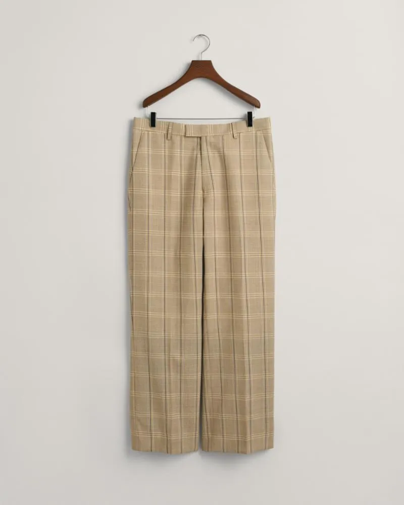 Gant Apparel Mens TAILORED CHECKED PANTS 130/CREAM